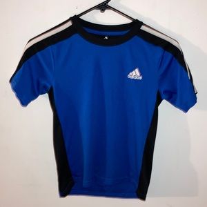 Children’s size S (8), Royal blue,and white&black Adidas short sleeve T-shirt